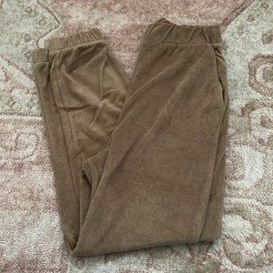 Zara Terry cloth joggers with pockets new